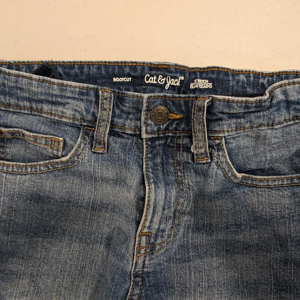 Cat & Jack Medium Wash Bootcut Denim Jeans - Size 10